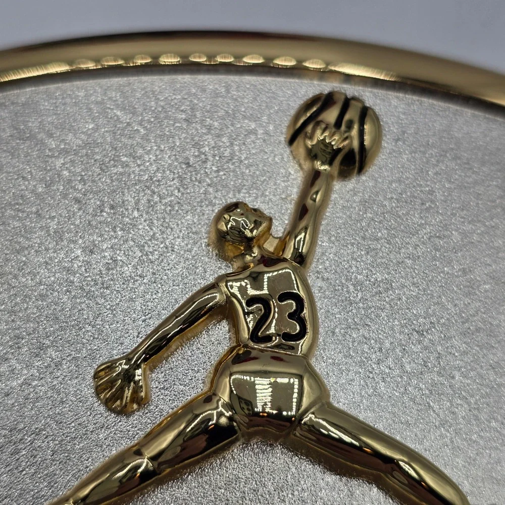 Basketball Dunk #23 Belt Buckle Gold Silver Two Tone Metal Sports Novelty Jordan